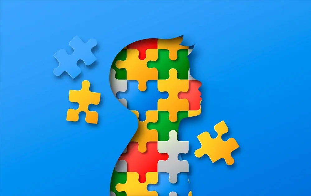 Illustrazione concettuale dedicata allo spettro autistico Illustrazione concettuale dedicata allo spettro autistico
