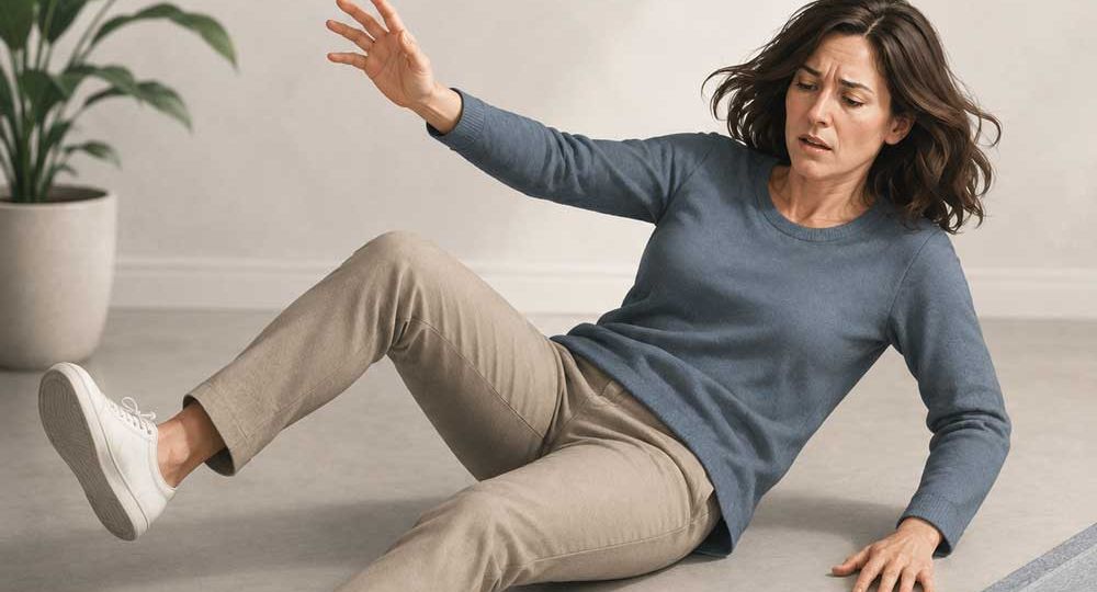 donna cade a terra